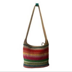 The Sak Crochet Rainbow Hobo bag